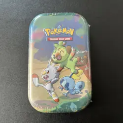 Pokemon TCG 25 Celebrations Mini Tin GALAR 2021 SEALED Scorbunny Grookey Sobble 820650809378 - Image 1