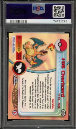 Pokemon Topps Chrome Charizard #06 PSA 10 Gem Mint - Image 2