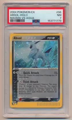 PSA 7 Pokemon EX Magma Vs Aqua Holo Rare Absol 96/95 NM NEAR MINT!! - Image 1
