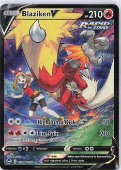 Pokemon Blaziken V Full Art Holo Ultra Rare Silver Tempest TG14/TG30 EN 2022 - Image 1
