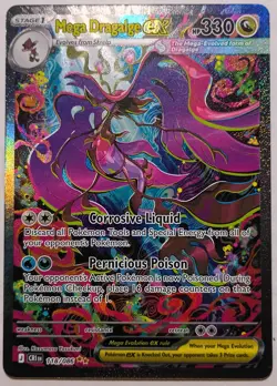 Mega Dragalge EX 118/086 Me04: Chaos Rising Holo Special Illustration Rare - Image 1