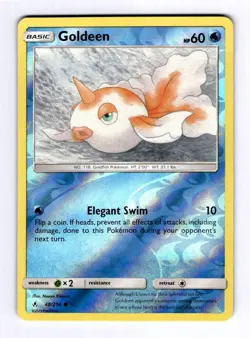 Goldeen SM - Unbroken Bonds #48 (2019) Common Reverse Holo NM Pokemon - Image 1