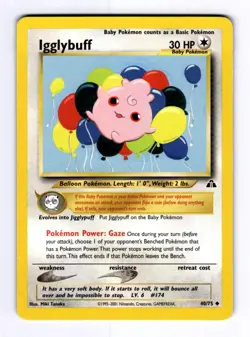 Igglybuff Neo Discovery #40 (2001) Uncommon NM Pokemon - Image 1