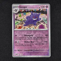 Gengar 094/165 Rare 151 Pokemon Reverse Holo LP - Image 1