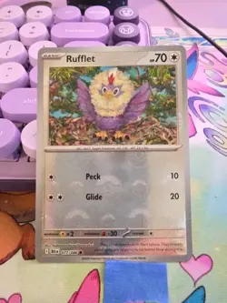 Rufflet (Poke Ball Pattern) 077/086 Sv: Black Bolt Holo Pokemon TCG - Image 1