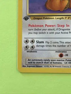 Pokemon TCG Dragonite 1st Edition Fossil Card 19/62 Regular Rare - Image 2