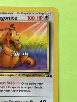 Pokemon TCG Dragonite 1st Edition Fossil Card 19/62 Regular Rare - Image 4