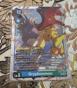 Digimon Card Game Gryphonmon Release Foil BT21-039 - Image 1