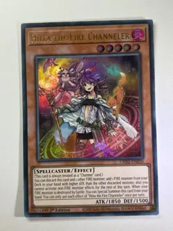 Hiita the Fire Channeler CH02-EN010 Ultra Rare 1st Edition YuGiOh Card NM - Image 1