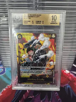 2025 One Piece OP10-118 Monkey D. Luffy Royal Blood Alt Art Parallel SEC BGS 10 - Image 2