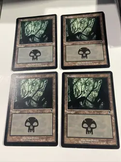 Magic The Gathering ODYSSEY 4 SWAMP land card Playset 001 - Image 1
