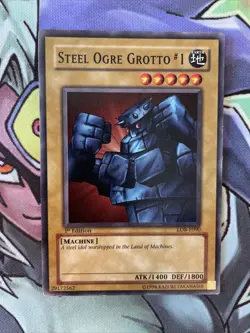 LOB-E090 Steel Ogre Grotto #1 Common 1st Edition Near Mint Yugioh Card - Image 1
