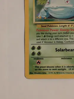Pokemon TCG Venusaur Holo Rare Card Base Set 15/102, 1999 - Image 3