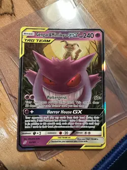 Pokemon TCG Gengar & Mimikyu GX Team Up Holo Ultra Rare Card 53/181 NM ZP1 - Image 1