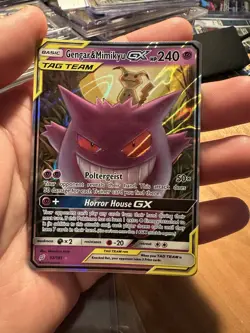 Pokemon TCG Gengar & Mimikyu GX Team Up Holo Ultra Rare Card 53/181 NM ZP1 - Image 2
