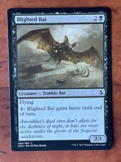 Blighted Bat MTG Magic the Gathering Card LP Lightly Played AKH - Image 1