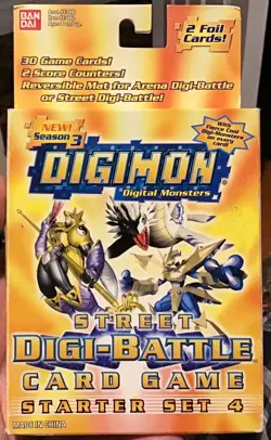 Digimon street digi battle starter set 4 COMPLETE 30/30 Cards in original box - Image 1