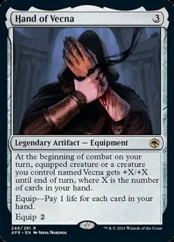 Hand of Vecna -Foil Light Play MTG Adventures in the Forgotten Realms - Image 1