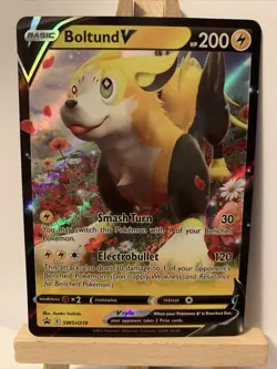 Boltund V SWSH219 Black Star Promo Pokemon Card NM Standard Size - Image 1