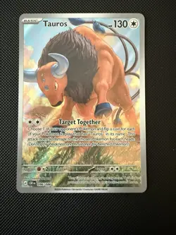 Pokemon TCG: Tauros 096/086 Rare ME04: Chaos Rising Holo NM Illustration Rare - Image 1