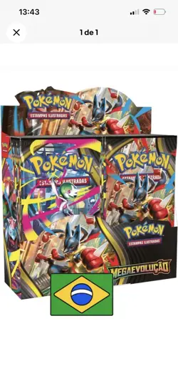 Pokemon 4x P. Flames 4x Mega 4x Chaos Box New Sealed PORTUGUESE Brazil TCG - Image 3