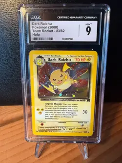 2000 POKEMON TEAM ROCKET - HOLO #83/82 DARK RAICHU Graded CGC 9 Universal Mint - Image 1