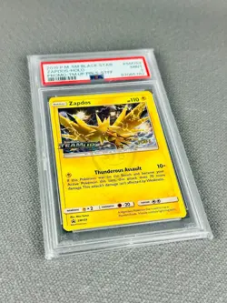 Pokemon PSA 9 Zapdos Sm159 STAFF Prerelease Black Star English Mint - Image 1