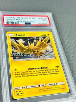 Pokemon PSA 9 Zapdos Sm159 STAFF Prerelease Black Star English Mint - Image 4