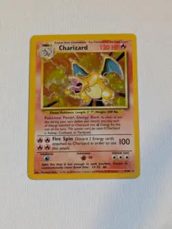 Pokemon TCG Charizard Base Set Holo Unlimited Rare Card 4/102 WOTC 1999 - Image 1