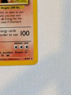 Pokemon TCG Charizard Base Set Holo Unlimited Rare Card 4/102 WOTC 1999 - Image 3