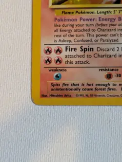 Pokemon TCG Charizard Base Set Holo Unlimited Rare Card 4/102 WOTC 1999 - Image 4
