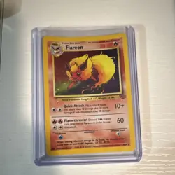 Wizards of the Coast Pokemon TCG Flareon Jungle 3/64 Unlimited Holo Rare 1999 - Image 1