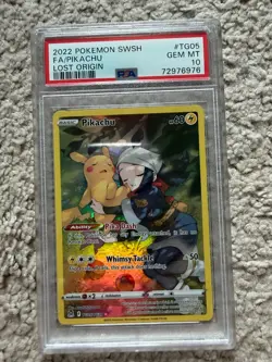 Pokemon TCG Pikachu Lost Origin Trainer Gallery Graded PSA 10 Gem Mint - Image 1