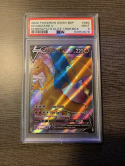 2020 Pokemon Swish Champions Path Elite Trainer #050 Charizard V Mint PSA 9 - Image 1