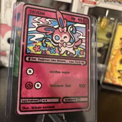 Sylveon LOMPATAN PERTAMA Selada Gambar Pokemon Fan Art Card - Image 3