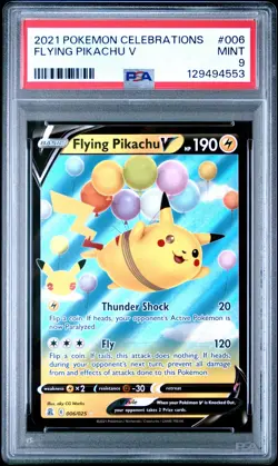 2021 POKEMON CELEBRATIONS #006 FLYING PIKACHU V PSA 9 - Image 1