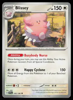 Blissey 145/198 Uncommon Scarlet & Violet Pokemon Near Mint - Image 1