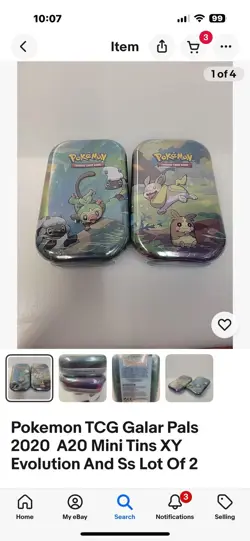 Pokemon TCG Galar Pals 2020 A20 Mini Tin XY Evolution - Image 1