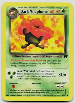 Dark Vileplume 30/82 Team Rocket Unlimited Pokemon LP - Image 1