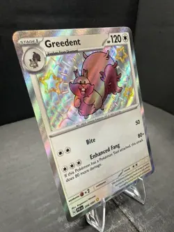 Greedent 206/091 SV: Paldean Fates Holo Shiny Rare Pokemon Near Mint TCG - Image 2