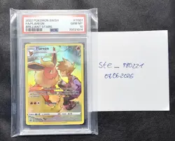 Pokemon Flareon TG01 Brilliant Stars Trainer Gallery FA Gem Mint PSA 10 SWSH - Image 1