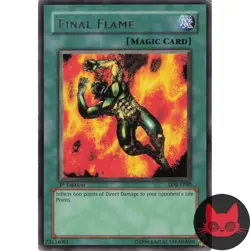 Yugioh Final Flame LOB-E080 Rare 1st Edition LP - Image 1