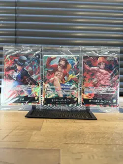 7-Eleven One Piece Japanese Promo Cards Sabo Ace Luffy ST13-001/002/003 Sealed - Image 1