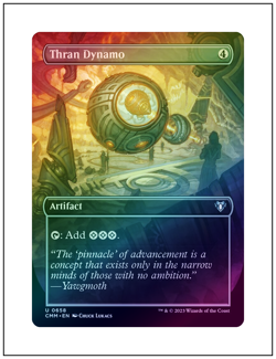 Thran Dynamo, Borderless Art Foil, Commander Masters, Magic MTG NM - Image 1