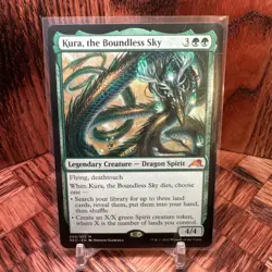 1x Kura, the Boundless Sky ~ Extended Art - NM-Mint, English Kamigawa: Neon - Image 1