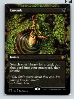 MTG Entomb (Borderless) Foil R Dominaria Remastered DMR 426 NM - Image 1