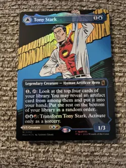 Tony Stark Borderless Foil Marvel Super Heroes Mtg Nm - Image 2