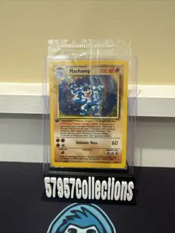 Pokemon TCG Machamp Holo 1st Edition Rare Card Base Set 8/102, Stage 2 - Image 1