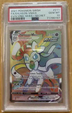 Pokemon 2021 Sylveon VMAX 211/203 PSA 10 - Image 1