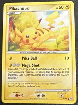 Pikachu 71/99 Common Arceus Pokemon LP - Image 1